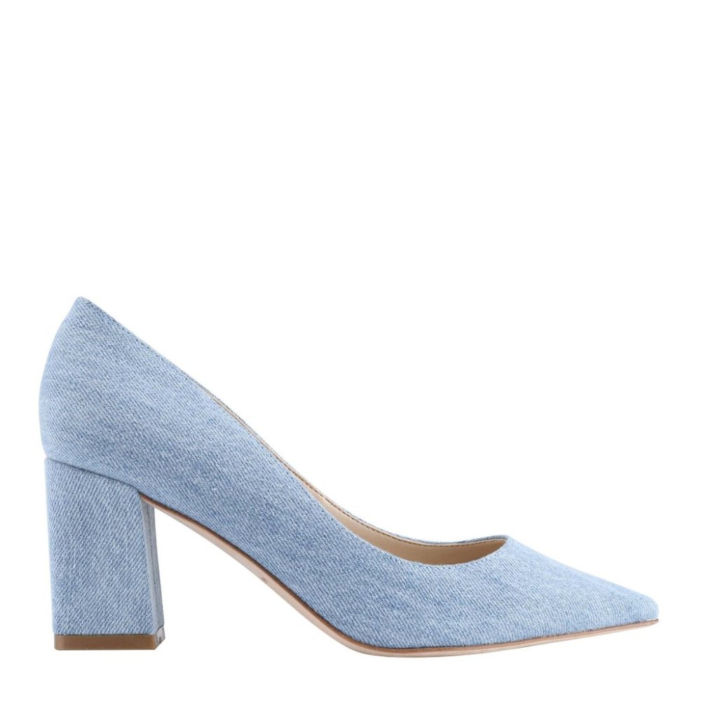 Marc Fisher Zala Blue Block Heel Size 5